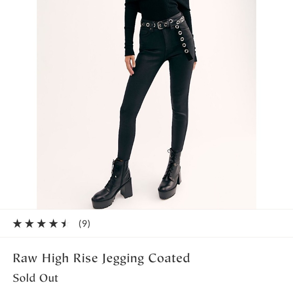 Free people NWOT high waisted coated jegging